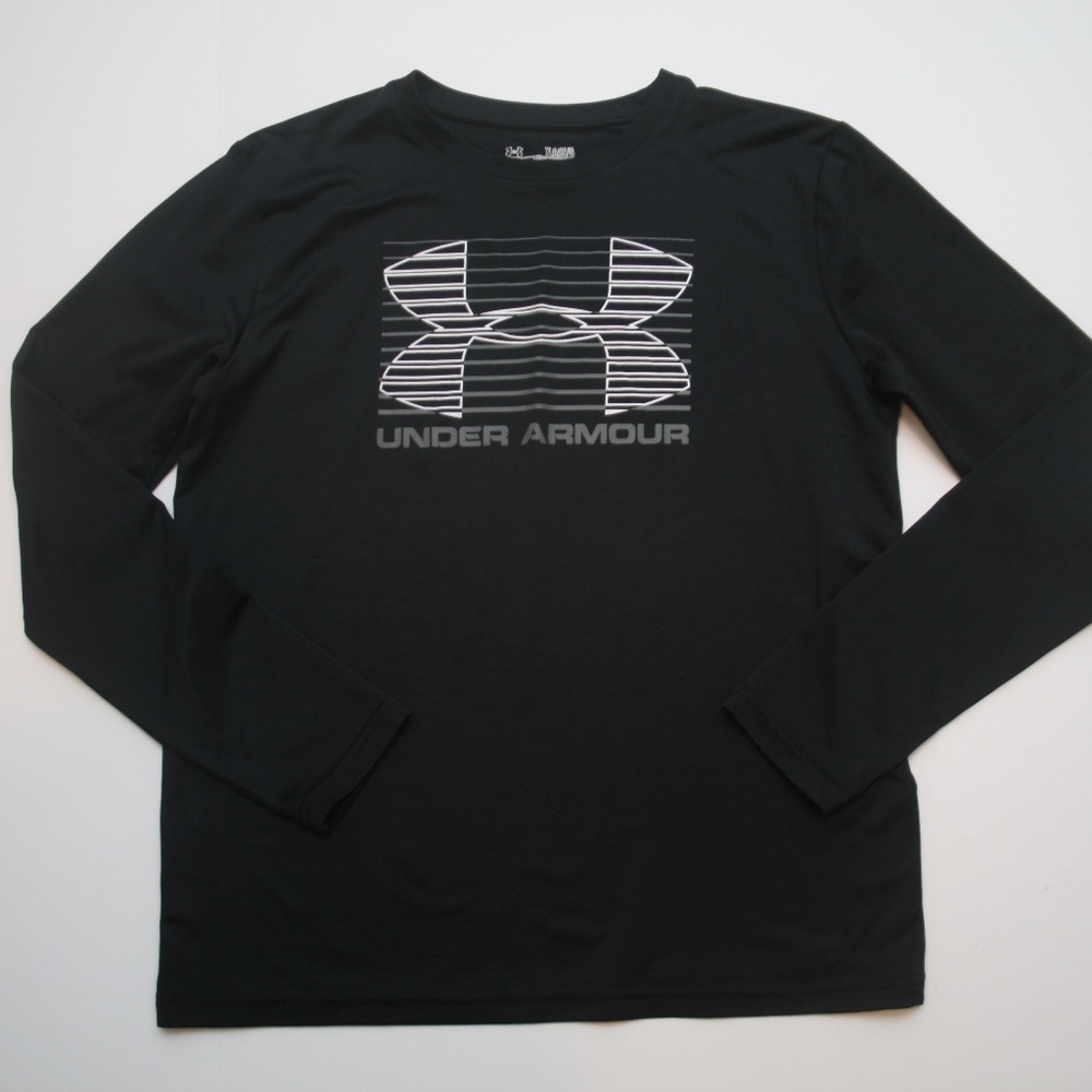 Boys Under Armour Black Fitted Tee Size Youth L